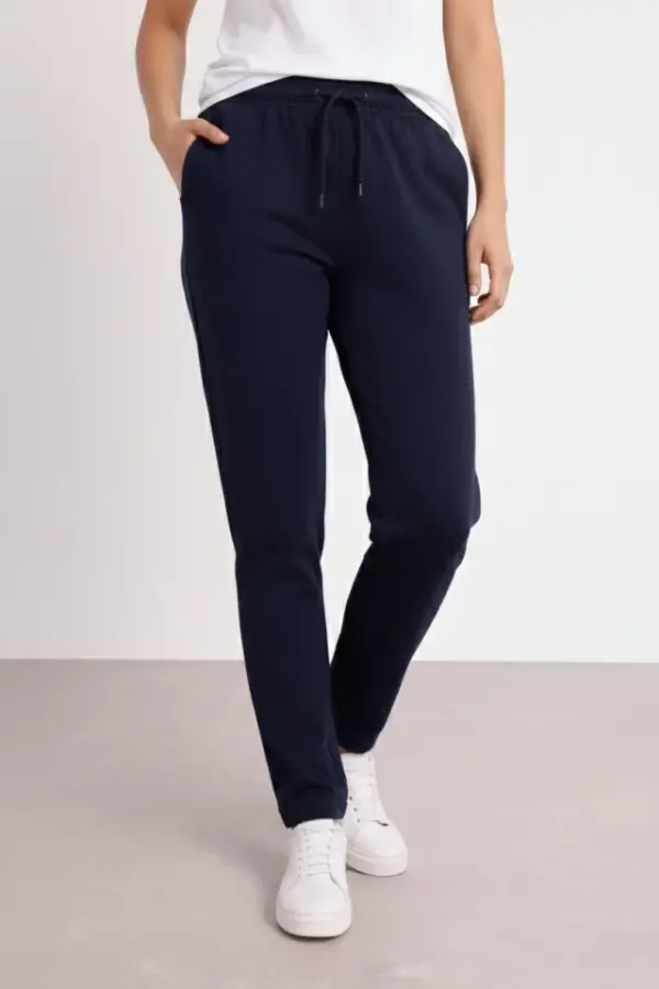 Düz Paça Beli Lastikli İpli Günlük Spor Eşofman Altı Rahat Fit - Lacivert - 2