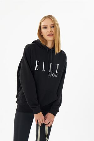 ELLE Sport Beyaz Baskılı Cepli Kadın Kapüşonlu Sweatshirt - 2