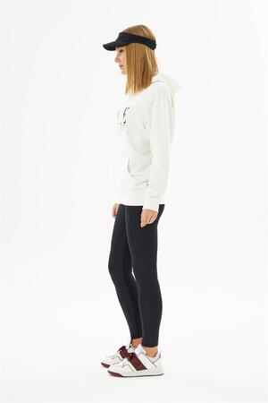 ELLE Sport Black Printed Women's Hooded Sweatshirt with Pockets - 5