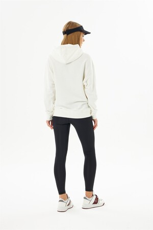 ELLE Sport Black Printed Women's Hooded Sweatshirt with Pockets - 6