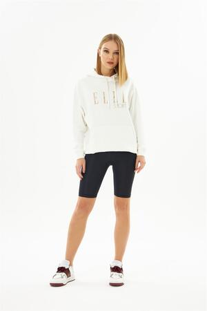 ELLE Sport Yaldızlı Cepli Kadın Kapüşonlu Sweatshirt - 4