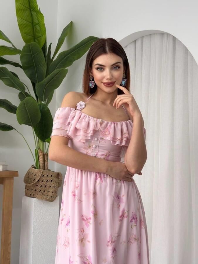 Elmi Çiçek Detaylı Elbise - 6