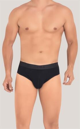 Erkek Bambu Slip Külot Düz Lacivert 3'lü Paket - 1