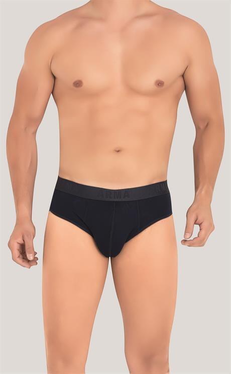 Erkek Bambu Slip Külot Düz Lacivert 3'lü Paket - 1