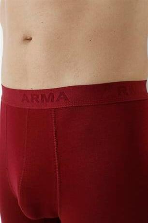 Erkek Bordo Bambu Boxer 3'lü Paket - 3