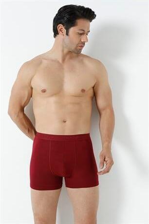 Erkek Bordo Bambu Boxer 3'lü Paket - 10