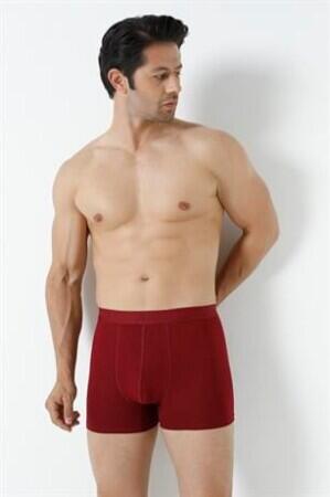Erkek Bordo Bambu Boxer 3'lü Paket - 11