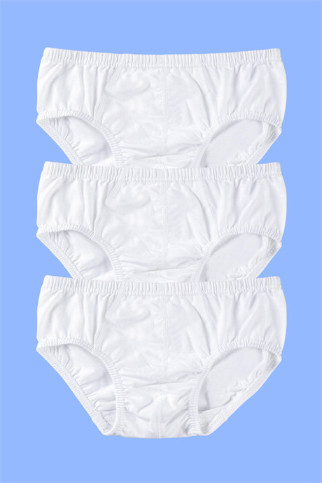 Erkek Çocuk Beyaz Külot %100 Pamuklu 3'lü Paket - 3