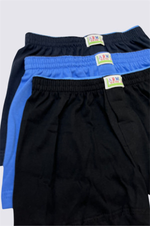 Erkek Çocuk Pamuklu Düz Klasik Rahat Kesim Boxer 3'lü Paket Renkli - 4