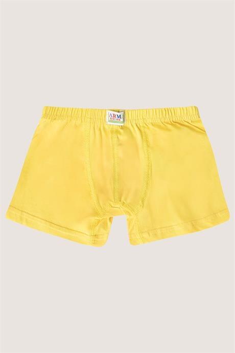 Erkek Çocuk Pamuklu Yumuşak ve Esnek Likralı Boxer 3'lü Mavi Sarı Bordo - 2