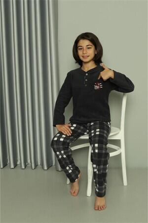 Erkek Çocuk WelSoft Polar Füme Pijama Takımı 20550 - 1