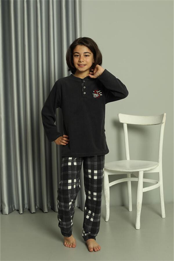Erkek Çocuk WelSoft Polar Füme Pijama Takımı 20550 - 2