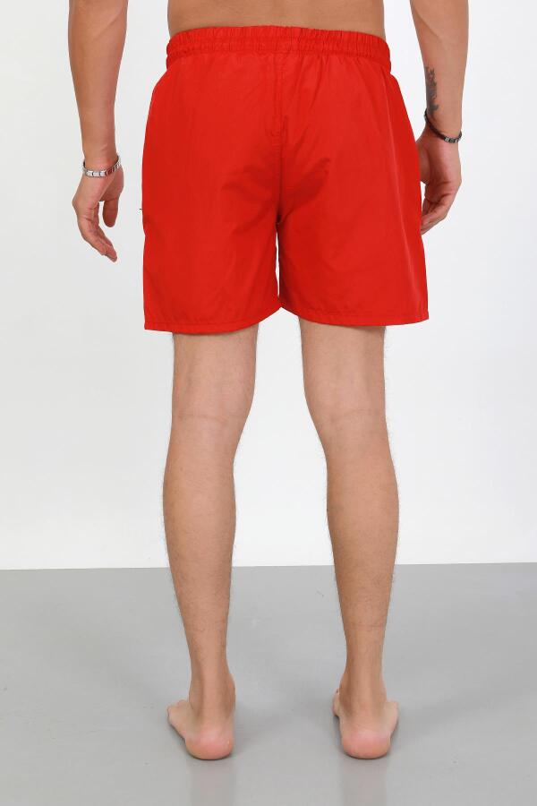 Akbeniz Erkek Fermuarlı Cepli Deniz Şortu Kırmızı - 6