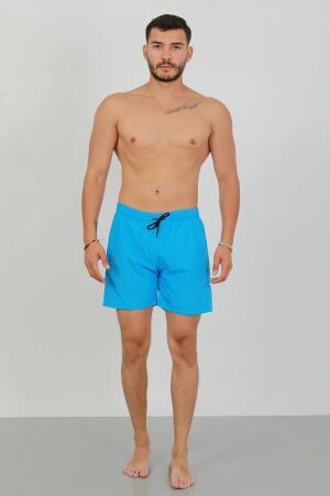 Akbeniz Erkek Fermuarlı Cepli Deniz Şortu Mavi - 