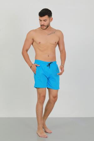 Akbeniz Erkek Fermuarlı Cepli Deniz Şortu Mavi - 3