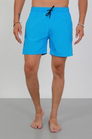 Akbeniz Erkek Fermuarlı Cepli Deniz Şortu Mavi - 4