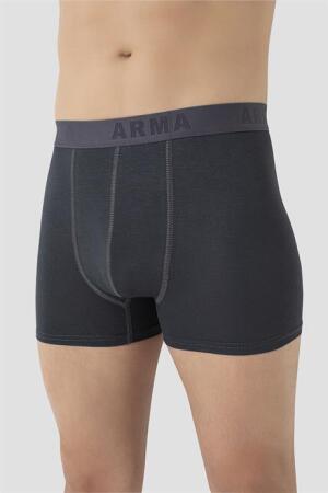 Erkek Füme Büyük Beden Boxer Pamuklu Likralı 10'lu Paket - 4