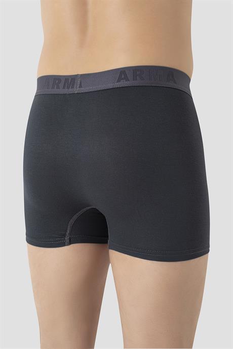 Erkek Füme Büyük Beden Boxer Pamuklu Likralı 10'lu Paket - 5