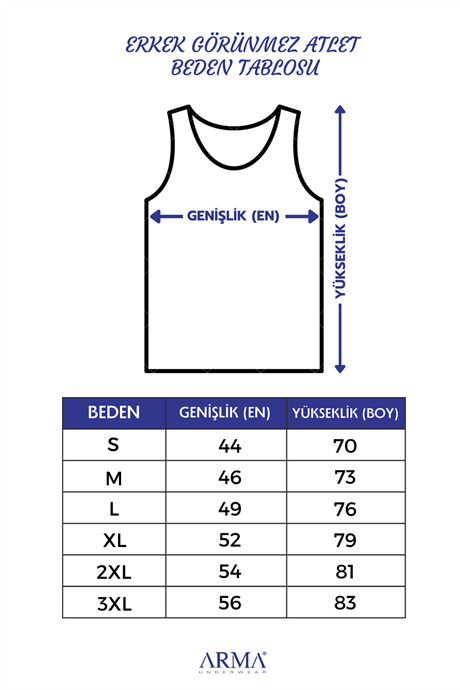 Erkek Görünmez Atlet Hayalet Atlet Siyah %100 Pamuklu Penye 2'li Paket - 5