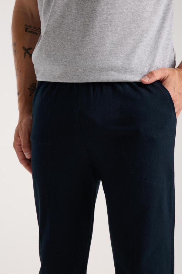 Erkek Gri Düğmeli Yaka Kısa Kol Pijama Takımı - 6