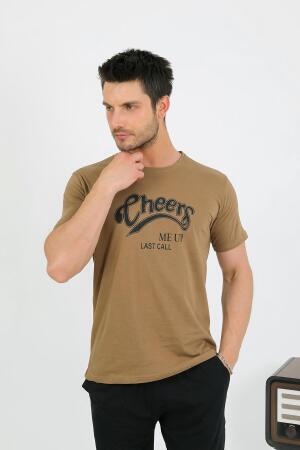 Erkek Pamuk Kısa Kol Pijama Takım Vizon 6875 - 2