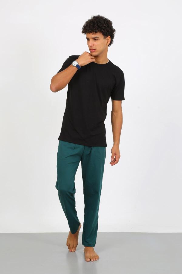 Angelino Erkek Pamuk Yeşil Tek Alt Pijama 27495 - 4