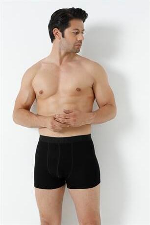 Erkek Siyah Bambu Boxer 3'lü Paket - 10
