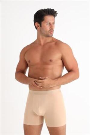 Erkek Ten Rengi Görünmez Boxer 6'lı Paket İç Göstermeyen Pamuklu Likralı Yumuşak ve Esnek - 6