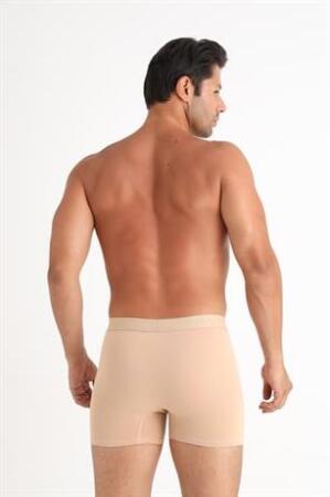 Erkek Ten Rengi Görünmez Boxer 6'lı Paket İç Göstermeyen Pamuklu Likralı Yumuşak ve Esnek - 7