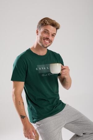 Erkek Yeşil Kısa Kol Pijama Takımı - 3