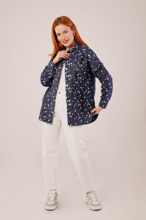 Eskitme Görünümlü Denim Mavi Gömlek - ANGELINO BuyukBedeniz (1)