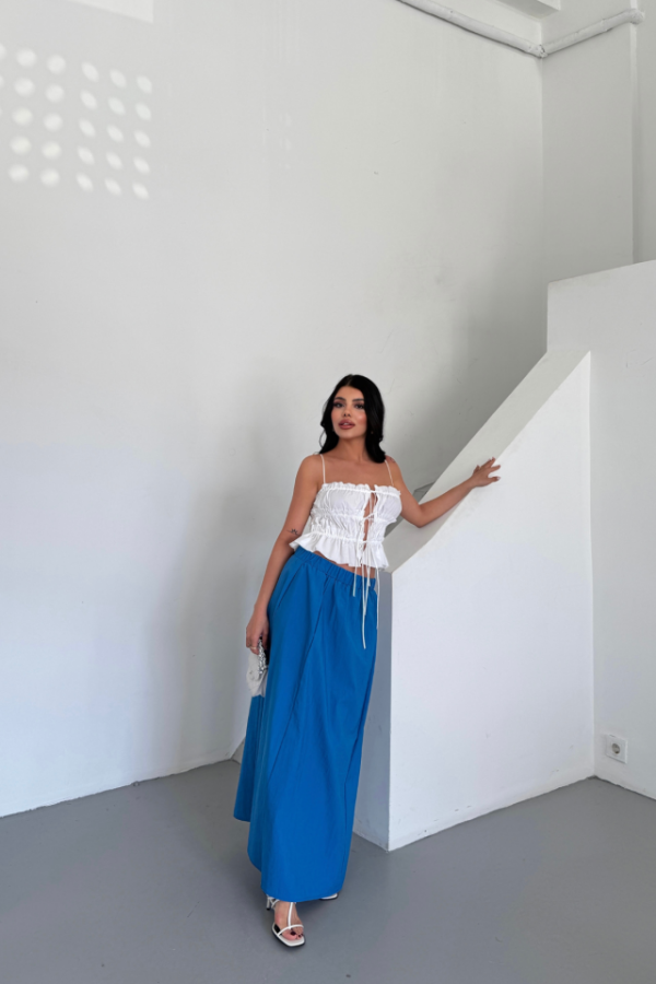 ETEK ŞANEL BOY SOFT KUMAŞ - Saks - 1