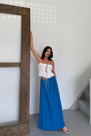 ETEK ŞANEL BOY SOFT KUMAŞ - Saks - 4