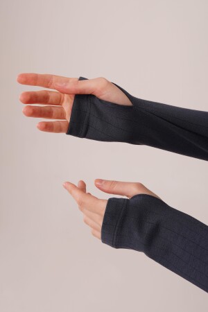 Fitilli Bluz Ve Pantolon Antrasit İkili Takım - 3