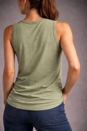 Flamlı Kumaş Sıfır Kolsuz Atlet Basic Spor Üst, Günlük Ve Fitness Kullanımına Uygun - Mint Yeşili - 3