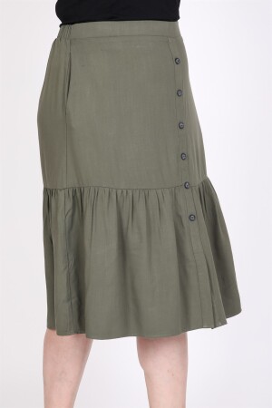 Buttoned Front Skirt - 3