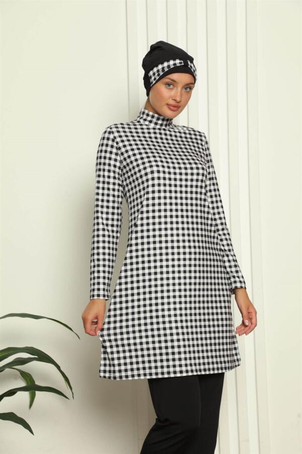 Full Hijab Digital Patterned Swimsuit 31040 - 1