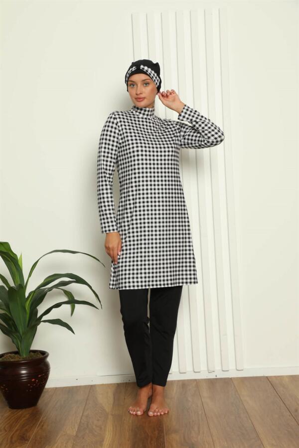 Full Hijab Digital Patterned Swimsuit 31040 - 2