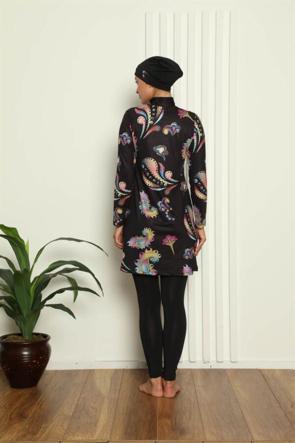 Full Hijab Digital Patterned Swimsuit 31041 - 3