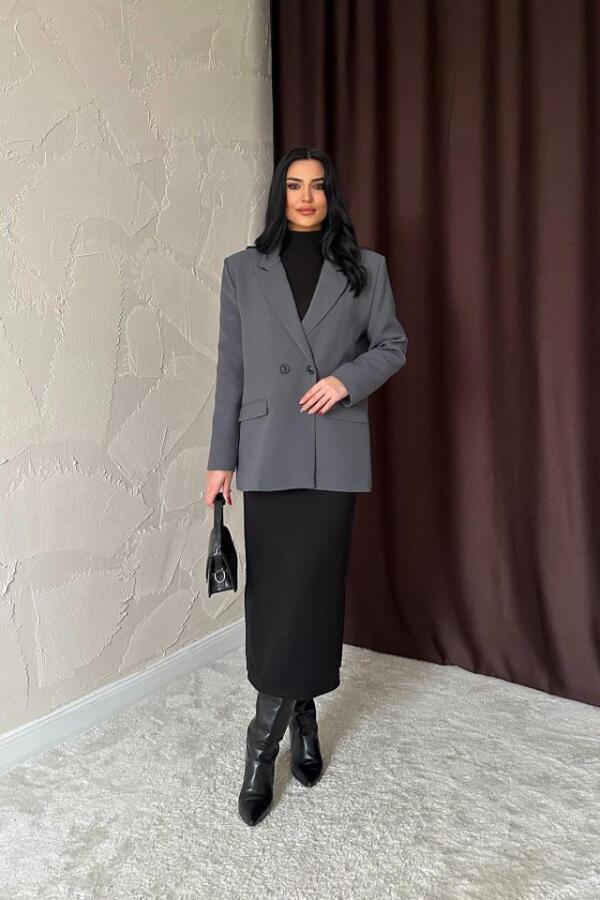Füme Blazer Ceket - 1