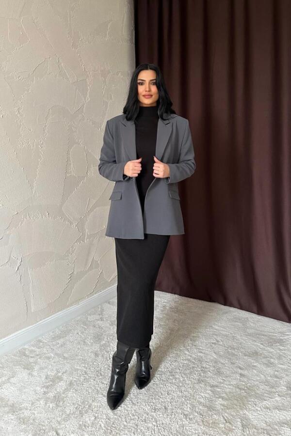 Füme Blazer Ceket - 2