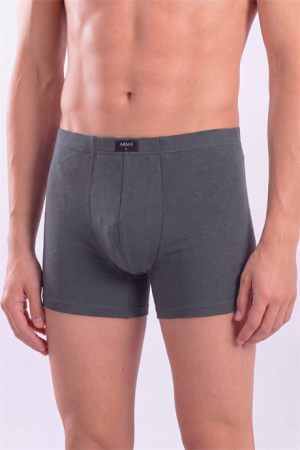 Füme Erkek Boxer Düz 3'lü Paket Pamuklu Likralı - 3