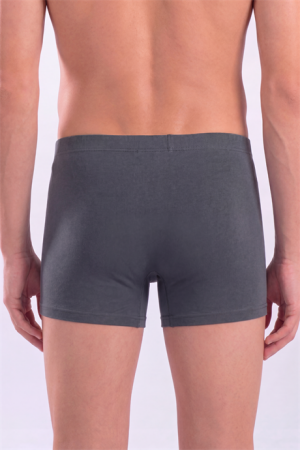 Füme Erkek Boxer Düz 3'lü Paket Pamuklu Likralı - 4