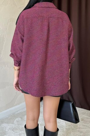 Fuşya Işıltılı Gömlek - 4