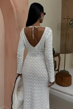 Göğüs Aksesuar Ve Pencereli Triko Elbise 2852 - 4