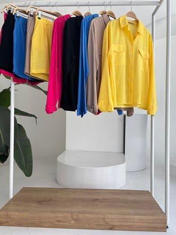 Gömlek Ve Şort Flamlı Keten Takım 10130 - 13