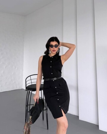 GÖMLEK YAKA ELBİSE - 4