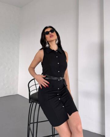 GÖMLEK YAKA ELBİSE - 1