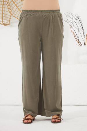 Gömlek Yaka Kısa Kol Büyük Beden Alt Üst Takım Haki - 4