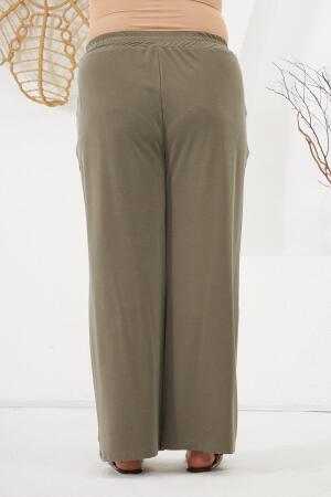 Gömlek Yaka Kısa Kol Büyük Beden Alt Üst Takım Haki - 8